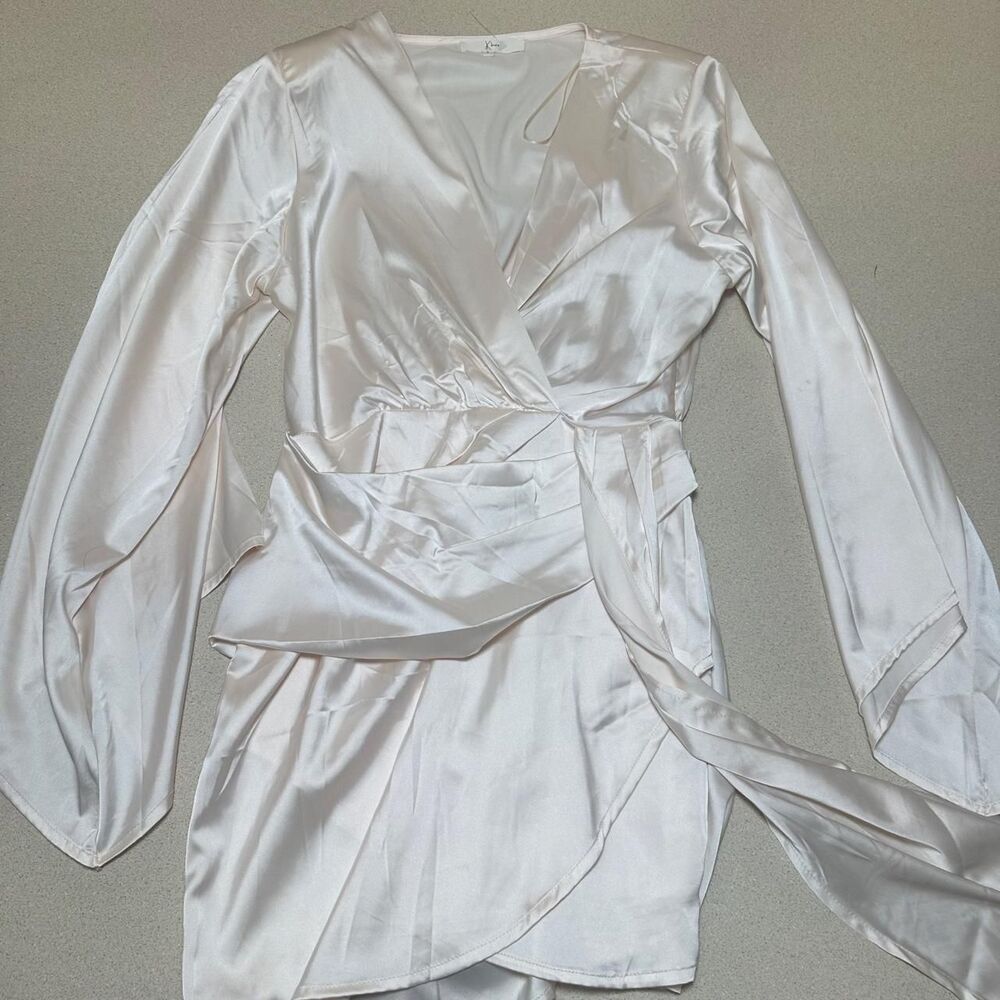 Women's Champagne satin formal dress